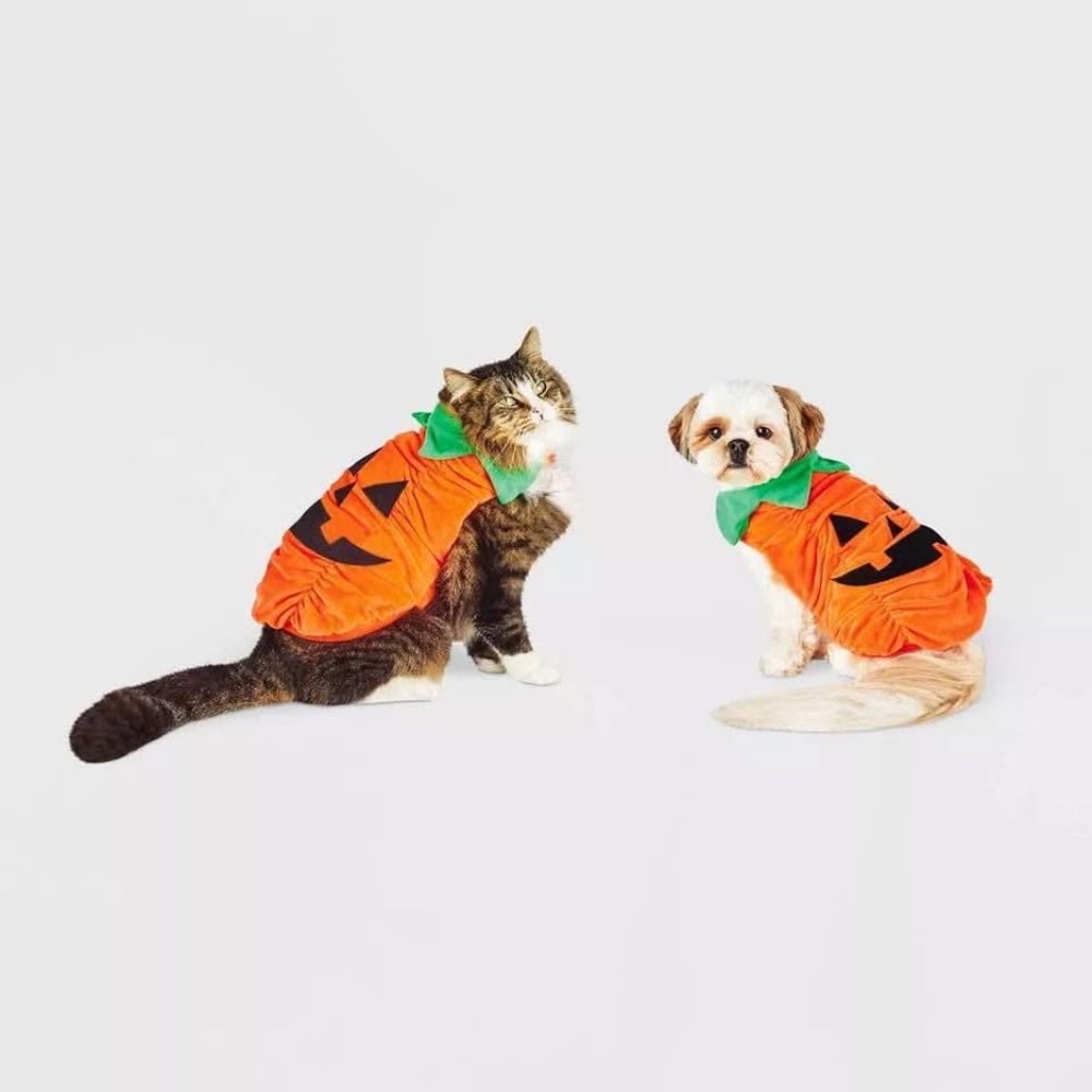BRAND NEW pet dog cat halloween pumpkin costume size S